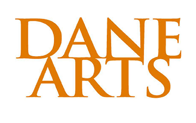Stacked, type-only Dane Arts logo