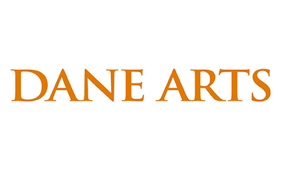 One line, one color type-only Dane Arts logo