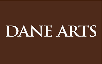 One line, one color type-only Dane Arts logo