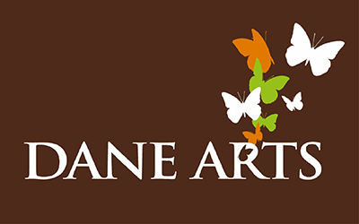 3 color, 1 line Dane Arts logo