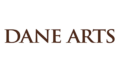 One line, one color, type-only Dane Arts logo