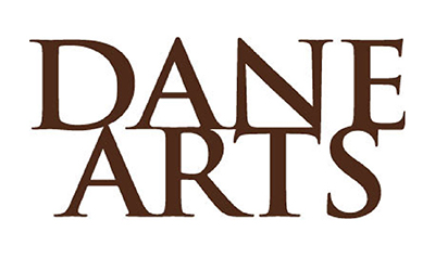 Stacked, type-only Dane Arts logo